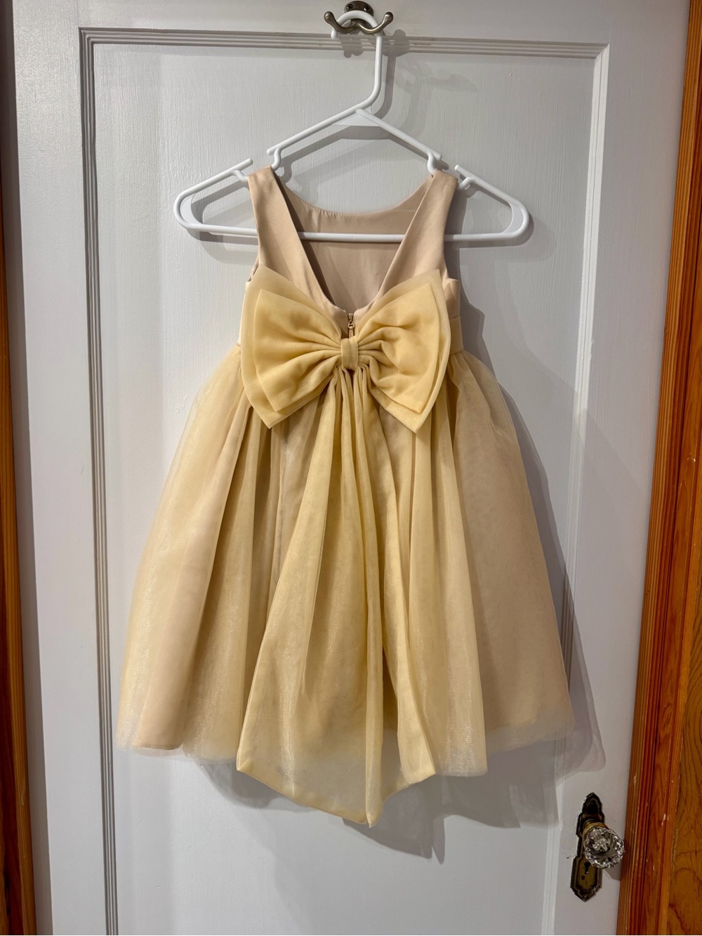 Girls' Azazie Winnie Tulle Flower Girl Dress in Champagne
